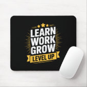 Learn Work Grow Level Up Motivational Growth Insra マウスパッド (マウス)