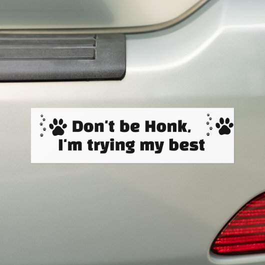 Learning Driver Please Don’t Honk バンパーステッカー (車上)