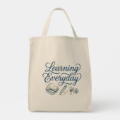 Learning Everyday inspiration gift for teachers  トートバッグ (裏面)