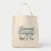 Learning Everyday Inspirational Hand-Drawn  トートバッグ (正面)