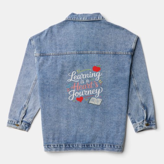 Learning is a heart's journey デニムジャケット (裏面)