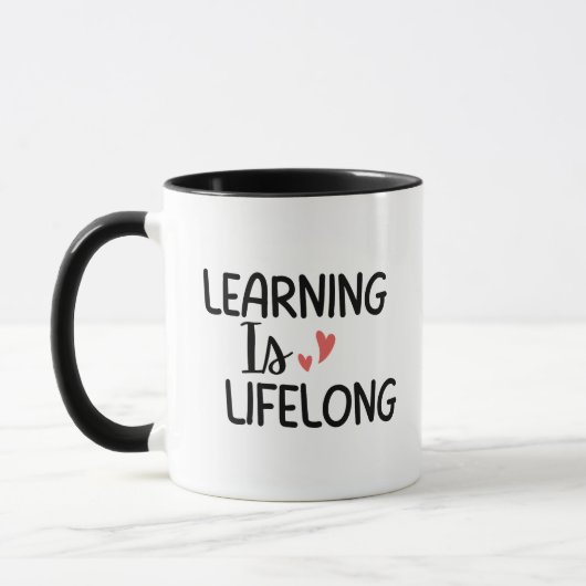 'Learning Is Lifelong' Teacher Thank You Gift  マグカップ (左)