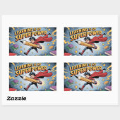 Learning Is My Superpower – Motivational Sticker f 長方形シール (シート)