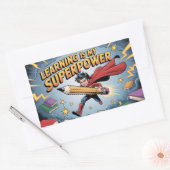 Learning Is My Superpower – Motivational Sticker f 長方形シール (封筒)