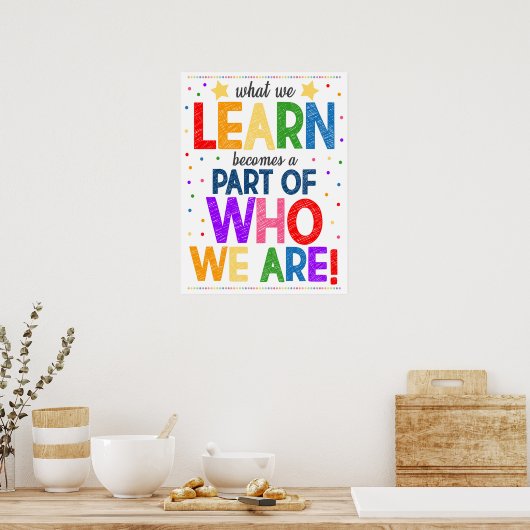 Learning Rainbow Classroom Poster ポスター (キッチン)