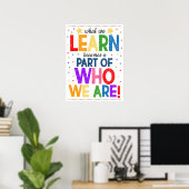 Learning Rainbow Classroom Poster ポスター (ホームオフィス)