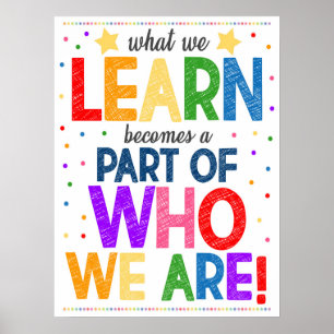 Learning Rainbow Classroom Poster ポスター