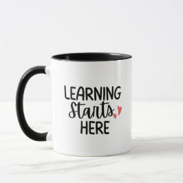 「Learning Starts Here」先生への感謝ギフト マグカップ