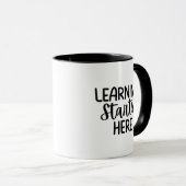 「Learning Starts Here」先生への感謝ギフト マグカップ (正面右)