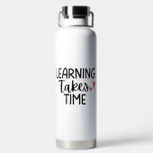 'Learning Takes Time' Teacher Appreciation Gift ウォーターボトル (背面)