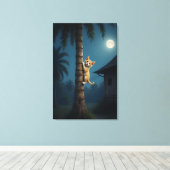 Learning to Climb – Cute Cat Moment キャンバスプリント (インサイチュ (ウッドフロア))