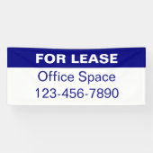 Lease Office Lease BlueおよびWhite Phone Number 横断幕 (横)