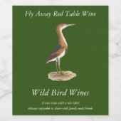 Least Bittern (Ixobrychus exilis) New York Birds ワインラベル (シングルラベル)