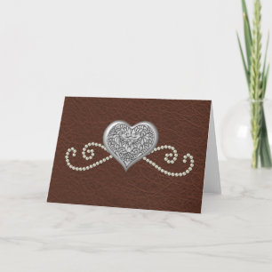 Leather and Pearls Valentine Card シーズンカード