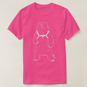 Leather Bear White lines Tシャツ (デザイン正面)
