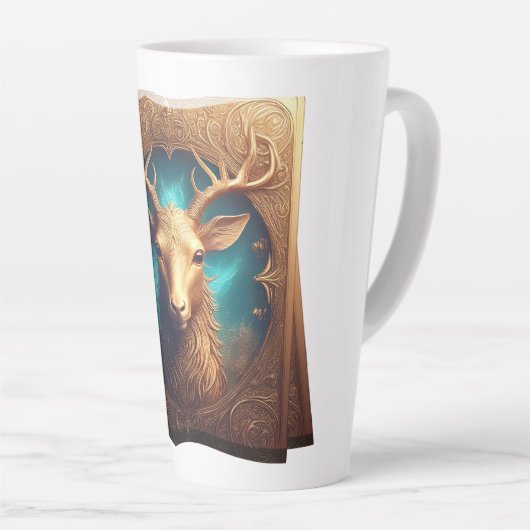 Leather Bound Copy Of A Deer Hunting Guide カフェラテマグ (右アングル)