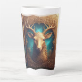 Leather Bound Copy Of A Deer Hunting Guide カフェラテマグ (正面)