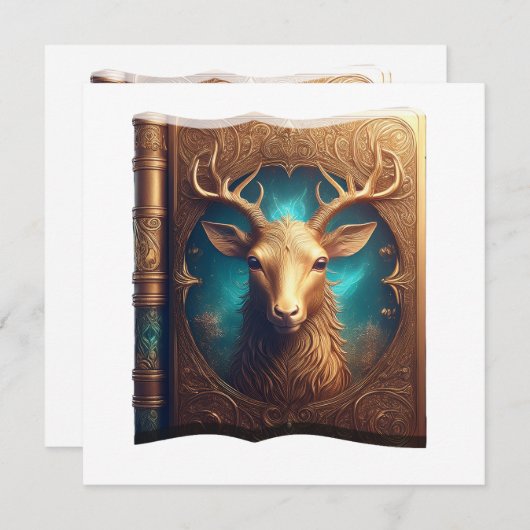 Leather Bound Copy Of A Deer Hunting Guide 招待状 (正面/裏面)