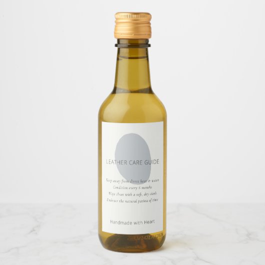 Leather Care Guide Slate Artisan 2x3 Custom Label ワインラベル (正面)