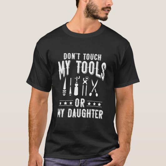 Leather Crafting Leatherworking Dad Don't Touch Tシャツ (正面)