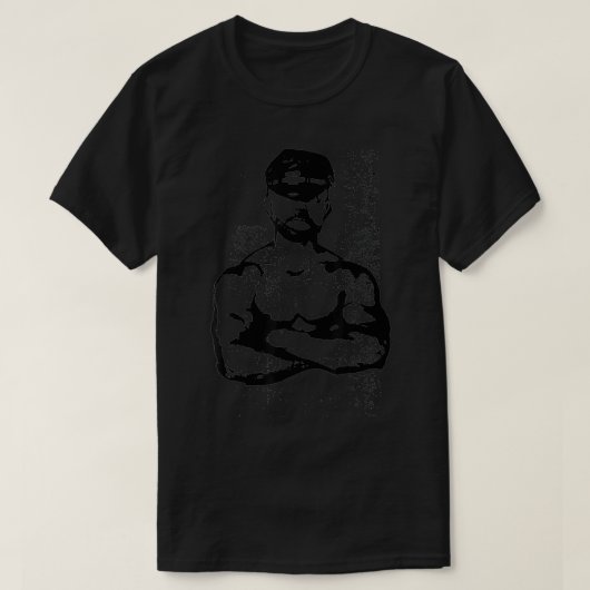 Leather Daddy Gay Pride Distressed  Tシャツ (デザイン正面)