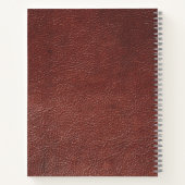 Leather Look Leaf Journal – Personalized Notebook ノートブック (裏面)