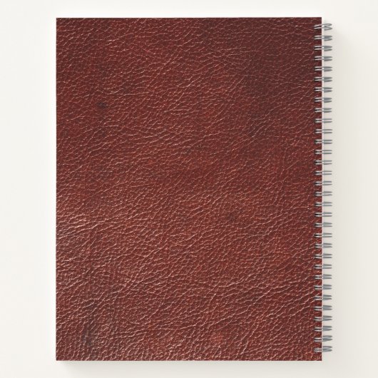 Leather Look Leaf Journal – Personalized Notebook ノートブック (裏面)