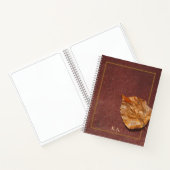 Leather Look Leaf Journal – Personalized Notebook ノートブック (内部)
