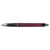 Leather Look Maroon Pen with Customizable Name ボールペン (正面)