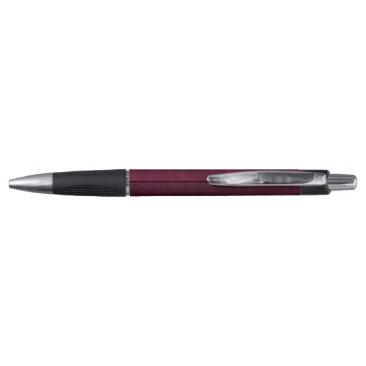 Leather Look Maroon Pen with Customizable Name ボールペン (裏面)