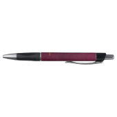 Leather Look Maroon Pen with Customizable Name ボールペン (底)