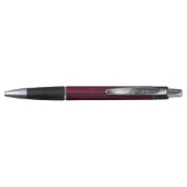 Leather Look Maroon Pen with Customizable Name ボールペン (裏面)