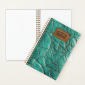 Leather-look Notebook - Caribbean Turquoise(light) ノートブック (内側)