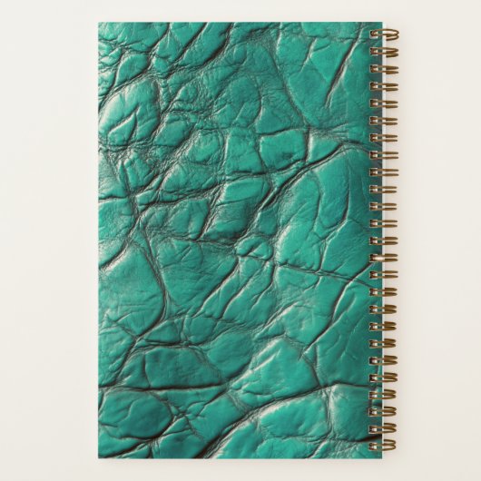 Leather-look Notebook - Caribbean Turquoise(light) ノートブック (裏面)