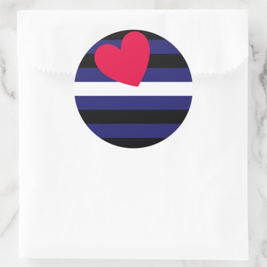 Leather Pride Flag ラウンドシール (バッグ)