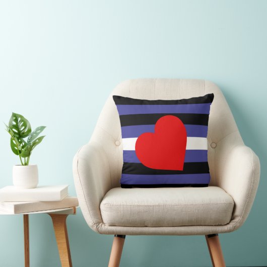 Leather+Pride+Flag+and+Heart クッション (椅子)