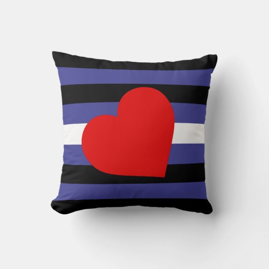 Leather+Pride+Flag+and+Heart クッション (正面)