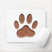 Leather Texture Dog Paw Print マウスパッド (マウス)