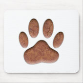 Leather Texture Dog Paw Print マウスパッド (正面)