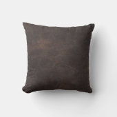 Leather texture scrapbooking brown クッション (正面)
