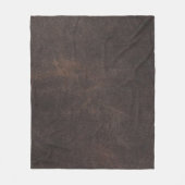Leather texture scrapbooking brown フリースブランケット (正面)