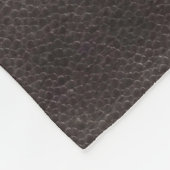 Leather texture scrapbooking brown フリースブランケット (角)