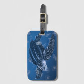 Leatherbackのウミガメの荷物のラベル ラゲッジタグ (正面縦)
