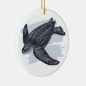 Leatherbackのウミガメの陶磁器のオーナメント セラミックオーナメント (右)