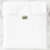 Leatherback Sea Turtle Crossing Road Xmas T-Shirt ラウンドシール (バッグ)