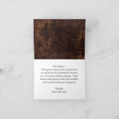 LeatherLook Brown/Whiteエグゼクティブありがとうカスタム サンキューカード (内部)