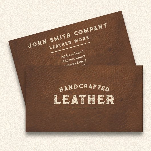 Leatherworker Shartips Brown 名刺