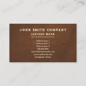 Leatherworker Shartips Brown 名刺 (裏面)