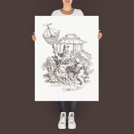 "L'Eau" - 4つの要素からのヴィンテージエッチング ポスター