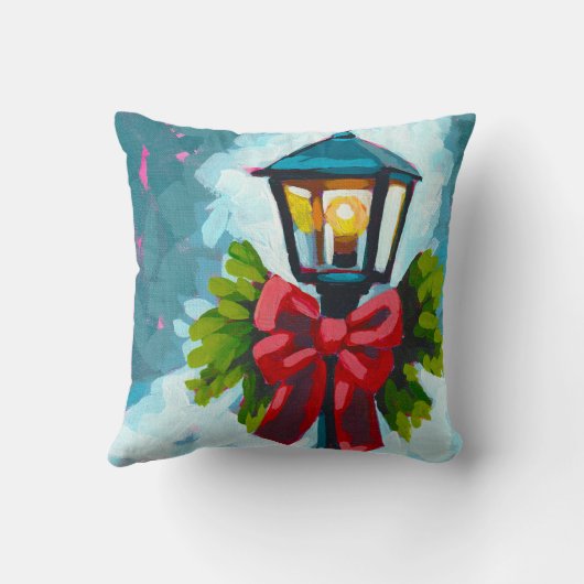 Leave a Light On Throw Pillow クッション (裏面)